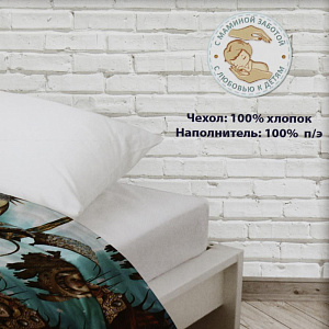 Покрывало 145*200 стеганое.100%хлопок.поплин "Непоседа"микс лицензия неон 471193 000000000001188778