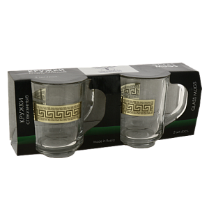 Набор кружек 2шт 250мл ПРОМСИЗ Барокко стекло 000000000001200656