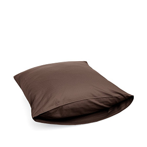 Наволочки 70х70см-2шт DE'NASTIA коричневый сатин-страйп 3мм хлопок-100% 000000000001215557