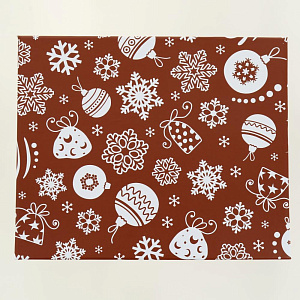 Коробка подарочная 23x19x13см РУТАУПАК Елочные игрушки прямоугольная 000000000001208354