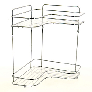 Полка Премиум угловая 27х27х35см 2 яруса, хромSWR-2222 000000000001181574