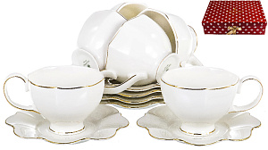 Набор чайный 12 предметов (чашка 200мл-6шт/блюдце-6шт) BALSFORD Грация Луиза подарочная упаковка фарфор 000000000001193976