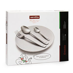 Набор столовых приборов 18 предметов SERVITTA Ernesto нержавеющая сталь 000000000001218832