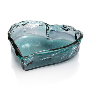 Ваза декоративная 1,8л 23x23x8см DE'NASTIA Египет сердце светло-серый стекло 000000000001220906