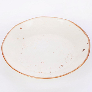 Тарелка суповая 21см TULU PORSELEN Reactive milky фарфор 000000000001212911