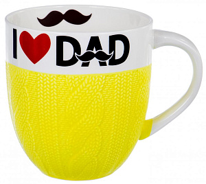 Кружка фарфор 500мл микс 4 декора подарочная упаковка ПАПА Balsford 137-09003 000000000001193959