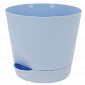 Горшок для цветов с поддоном 1л FORA голубой пластик