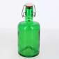 Бутылка 500мл с бугельным замком цветной лак зеленый стекло