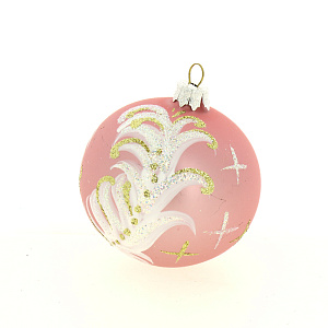 Декоративное украшение 9см Шар 4,5 БИРЮСИНКА Перышко стекло 000000000001179987