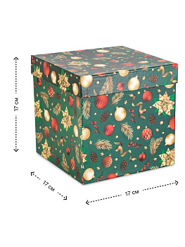 Коробка подарочная 17х17х17см ЗОЛОТАЯ МАГИЯ куб 000000000001228415
