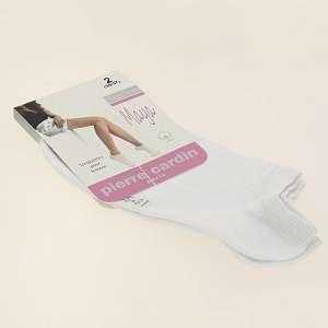 Носки женские р.35-37 PIERRE CARDIN Майа укороченные белые 95%хлопок 5%эластан 000000000001198272