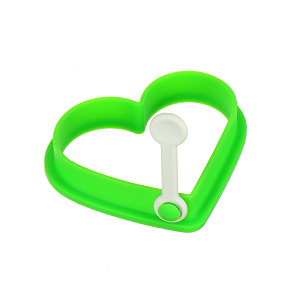 Форма для выпечки яиц и блинчиков Сердце Marmiton, зеленый, силикон 000000000001125430