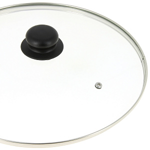 Крышка 30см TIMA с металлический ободом стекло 000000000001111331