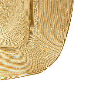 Блюдо сервировочное 32-33см GLASSCOM SQUARE Gold стекло 000000000001219150