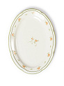 Блюдо овальное 30x22см DE'NASTIA Provence цветочный принт зеленая кайма фарфор 000000000001231316