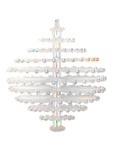 Декоративное украшение Шар на елку 9,5см пластик 000000000001228112