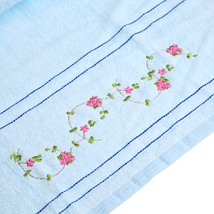 Полотенце махровое Маргаритки Любимый дом, голубой, 60?130 см 000000000001125123