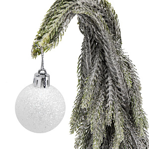 Ель искусственная 46 см снежная с шаром литая 000000000001225510