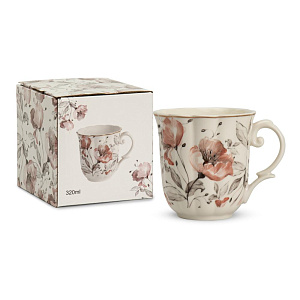 Кружка 320мл Орхидея подарочная упаковка фарфор 000000000001224406