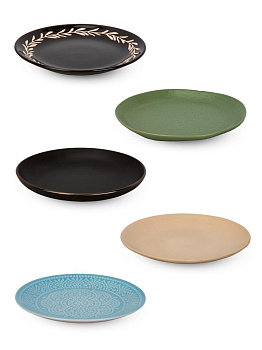 Тарелка обеденная 27см в ассортименте керамика 000000000001225443