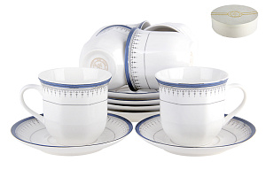 Набор чайный 6/12 форма ребристая 200мл подарочная упаковкаИндиго,NBJ12-G11 000000000001193535