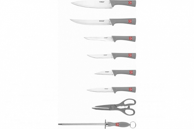 Набор ножей 11 предметов VITESSE + подставка нержавеющая сталь VS-8131 000000000001189618