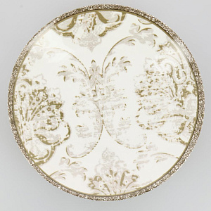 Тарелка суповая 20,5см 320мл LUCKY Узор барокко керамика 000000000001208736