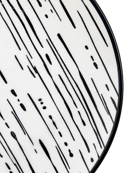 Тарелка десертная 20,5см ELRINGTON MILA ZANA белый/черный керамика 000000000001228504