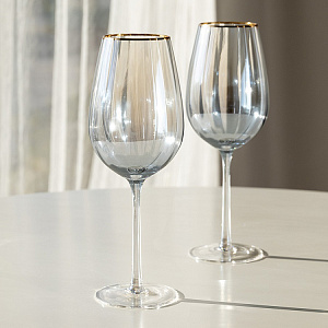 Набор бокалов для вина 2шт 500мл LUCKY Градиент серый стекло 000000000001220574
