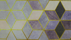 Коврик придверный 50х80см LUCKY Ромбы лаванда/розовый полиэстер 000000000001203630