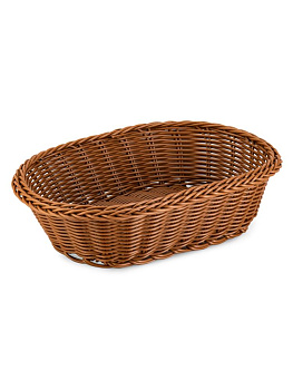 Корзина плетеная универсальная 23х17х6см овальная коричневый полипропилен 000000000001227675