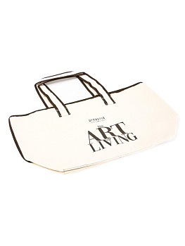 Сумка 34х59х19см DE'NASTIA Art Living коричневая ручка хлопок 000000000001225555