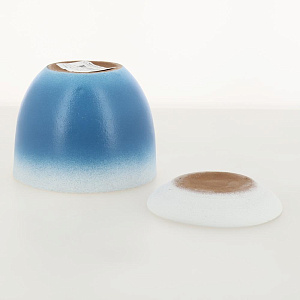 Горшок для цветов декоративный керамический Люкс бело-голубой №3 2л ГК 21 000000000001200888