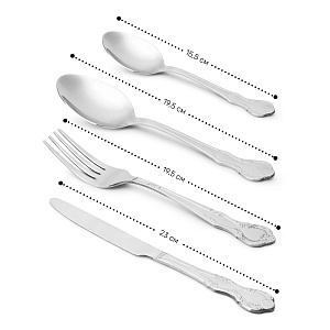 Набор столовых приборов 24 предмета JAGDAMBA King нержавеющая сталь 000000000001217687