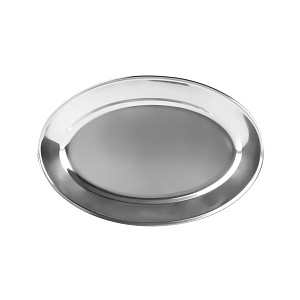 Поднос 30х20см овальный нержавеющая сталь 000000000001219287