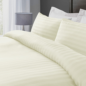 Комплект постельного белья 2сп 70х70см-2шт LUCKY молочный страйп-сатин хлопок 000000000001218171