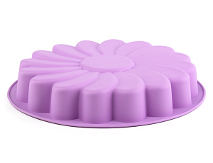 Форма для пирога 23х4см Ромашка силикон 000000000001216347