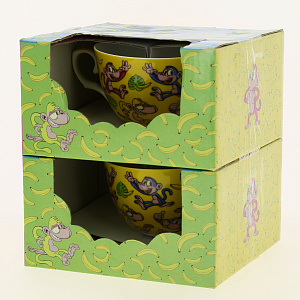 ОБЕЗЬЯНЫ Чайная пара 250мл 86-2077 1+1 000000000001138940