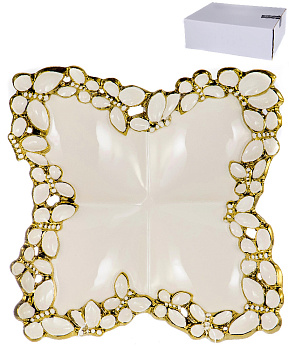 Менажница 4секции фарфор BUTTERFLY подарочная упаковка HOME ART Balsford 147-31002 000000000001197936