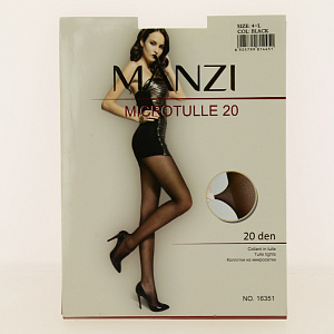 MANZI КОЛГОТКИ ЖЕНСКИЕ MICROTULLE 20 р4 BLACK 000000000001186694