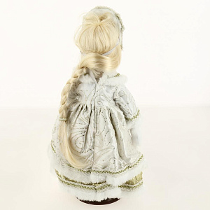 Кукла декор. арт.39087 "Снегурочка Асенька" (30см, на подставке, тело мягкое набивное, голова, руки и ноги - керам.) / 30 см арт.390 000000000001150324