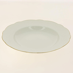 ILAY Тарелка суповая 23 см,  Отводка золото, костяной фарфор BNILY23CK520 000000000001189477