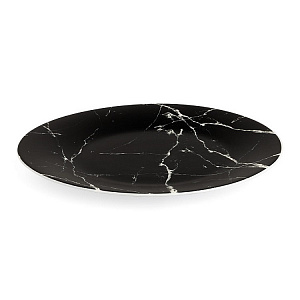 Тарелка суповая 21,5см 415мл LUCKY мрамор черный стеклокерамика 000000000001218958