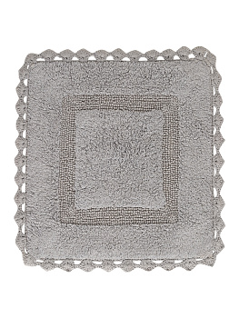 Коврик для туалета 50x50см DE'NASTIA кружево светло-серый хлопок 000000000001213786