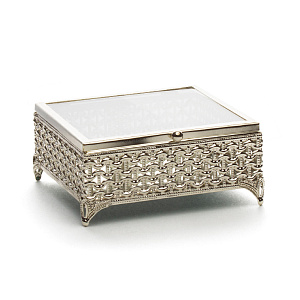 Шкатулка 14х14см серебро 000000000001216380