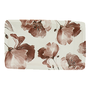 Блюдо сервировочное 30х18см LUCKY Маки прямоугольное (большое) керамика 000000000001208732