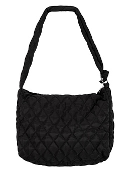 Сумка шоппер 42х11х30см стеганная регулируемая ручка черный полиэстер 000000000001229455