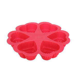 Форма для выпечки Сердце Marmiton, розовый, силикон 000000000001125384