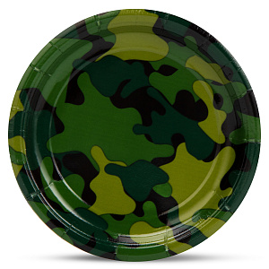 Тарелка бумажная Милитари 18см 6шт 2-0185 000000000001204139