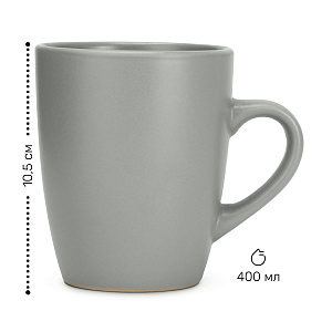 Набор столовой посуды 16 предметов серый матовый керамика 000000000001219904